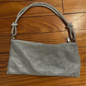 Beautiful dazzling handbag in silver